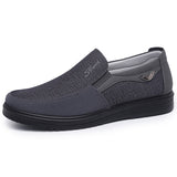 Men's Casual Shoes Breathable Canvas Casual Moccasin Non-slip Lightweight Sneakers Loafer Mart Lion 1-Grey 5.5 