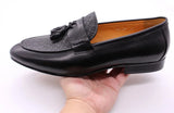 Men's Tassel Loafers Genuine Leather Luxury Slip on Dress Shoes Party Wedding Casual MartLion   