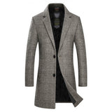 Men's Wool Coat Winter Style Casual Slim Fit Thicken Warm Long Jacket Hombre Mart Lion Camel M 