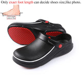 Men's Women Anti-Skid Chef Shoes Clogs Garden Nurse Medical Rubber Sandals Kitchen Working Cooking MartLion Black 48 