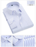 men's striped long sleeved non-iron slim fit dress shirts Solid Twill Social Clothing Mart Lion   