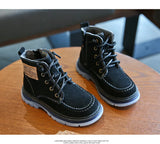 Autumn Winter Genuine Leather Boots Children High-top Boys Warm Snow Girls Cotton Shoes Warm Under -15℃ MartLion   