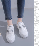 Small White Shoes Women Spring Autumn Korean Version Casual Sneakers Students Thick Sole Board Mart Lion   