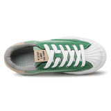 Men's Sneakers Faux Suede Sport Shoes Casual board Lace Up Footwear Black Green Mart Lion   