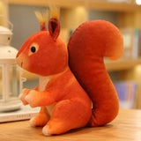 1pc 25cm Squirrel Plush Toy Stuffed Simulation Striped Squirrel Forest Animals Cute Cartoon Animals Toys For Kids Xmas Gift MartLion brown red squirrel about 20-22cm 