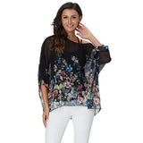 Women Blouses Style Batwing Casual Summer Blouse Shirt Woman MartLion picture color 28 4XL 