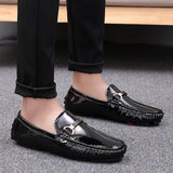 Fotwear Men's Loafers Silver Wedding Loafer Shoes Slip On Leather Casual Breathable Driving Mart Lion   