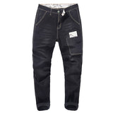 Men  splice Slim Stretch Jeans Classic Multi-pocket cotton male Casual denim MartLion   