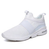 Men's Sneakers Slip-On Shoes Lightweight Breathable Footwear Casual Sport Mesh Jogging Mart Lion White 6 