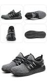 Breathable Men's Safety Shoes Steel Toe  Non-Slip Work Boots Indestructible Puncture-Proof Work Sneakers Mart Lion   