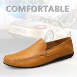 Spring Summer Men's Breathable Casual Shoes Genuine Leather Loafers Non-slip Boat Moccasins Mart Lion   