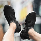 Harajuku Men's Soft Casual Shoes Breathable Stylish Sport Sneakers Outdoor Flats Walking Sock Mart Lion   