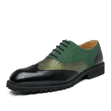 Men's Dress Shoes Handmade Brogue Style Party Leather Wedding Social Leather Oxfords Formal Mart Lion Green 2072 39 
