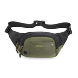 Casual Waterproof Running Men's Belt Purse Nylon Outdoor Waist Bag Travel Phone Pouch Messenger Pouch Chest Bags Mart Lion Green Waist Bag  