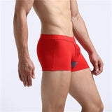 Scrotum Separation Men's Panties Modal Underwear Boxer Escroto Pouch Mid Rise Underpants Slips Hole Breathable White Mart Lion   