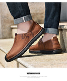 Men's Shoes Split Leather Casual Driving Moccasins Slip On Loafers Flat Mart Lion   