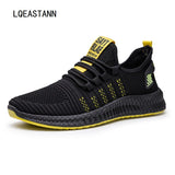 Men's Sports Shoes Breathable Mesh Casual Lightweight Walking Sneakers Zapatillas Hombre Mart Lion B-Yellow 6.5 