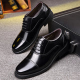 Split Leather Shoes Rubber Sole Men's Office Dress Lether MartLion   