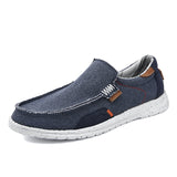 Men's Casual Shoes Breathable Canvas Shoes Loafers Vulcanized Outdoor Walking Sneakers Mart Lion Blue 7 