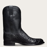 Design Cowboy Boots Black Brown Faux Leather Ankle Retro Men's Crocodile Pattern Western Footwear Mart Lion   