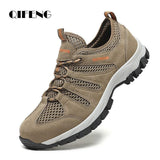 Men's Soft Casual Shoes Summer Breathable Outdoor Mesh Sneakers Light Black Footwear Flat Boys Travel Mart Lion   