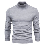 10 Color Winter Men's Turtleneck Sweaters Warm Black Slim Knitted Pullovers Solid Color Casual Sweaters Autumn Knitwear MartLion   