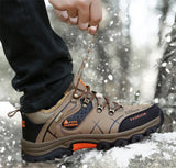  Men's Winter Snow Boots Waterproof Leather Sports Super Warm Outdoor Hiking Work Travel Shoes MartLion - Mart Lion