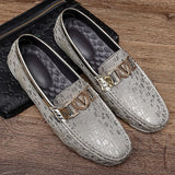 Genuine Leather Classic Men's Casual Shoes Breathable Slip-on Loafers Lightweight Walking Flats Footwear MartLion   