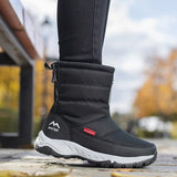 Winter Boots Short  Snow Zipper Waterproof Non-slip Warm Women's Winter Shoes MartLion Black 2012 36 