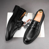 Genuine Leather Footwear Brand Luxury Men's Casual Driving Designer Loafers Moccasins Wedding Dress Shoes Mart Lion   