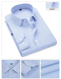 men's striped long sleeved non-iron slim fit dress shirts Solid Twill Social Clothing Mart Lion   