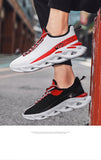 Damyuan Men's Casual Sports Sneakers Athletic White Orange Breathable Weave Outdoor Running Tennis Shoes Mart Lion   