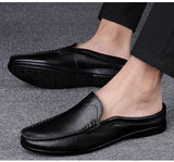 Split Leather Casual Slippers Men's Loafers Unisex Lazy Slip MartLion   