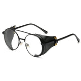 Steampunk Sunglasses Brand Design Metal Round Men's Women Vintage Punk UV400 Shades Oculos de sol MartLion 06  