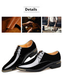 Men's Wedding White Shoes Rubber Sole Dress Lether Flats Patent Leather Shoes MartLion   