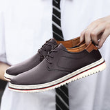 Men's Casual Shoes Leather Dress Waterproof Outdoor Non-slip Wedding Mart Lion   