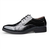 Men's Designer Shoes Formal Pointed Toe Dress Leather Oxford Formal Dress Footwear Mart Lion Black 38 