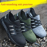 Shoes Breathable Mesh Safety Men's Light Sneaker Indestructible Steel Toe Soft Anti-piercing Work Boots Work Mart Lion   