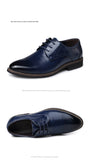 PU Leather Men's Brogues Shoes Lace-Up Bullock Dress Oxfords Praty Formal Mart Lion   