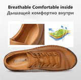 Men's Casual Shoes Leather Loafers Flat Handmade Breathable Moccasins Designer Style Walking Sneakers Mart Lion   