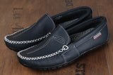 Men's Genuine Leather Loafers Soft Casual Cowhide Driving Shoes Slip On Moccasins Loafers boat Cowhide Mart Lion   