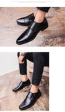 Men's shoes Leather Oxford Dress Gentleman's Stylish Formal Flats Zapatos Hombre MartLion   