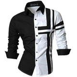 Spring Autumn Features Shirts Men's Casual Shirt Long Sleeve Casual Shirts MartLion K014-White US S CHINA