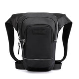Men's Crossbody Bag Sports Waist Nylon Solid Color Chest Pouch Travel Leg Running Hip Waist Pack Thigh Pouch Mart Lion Black Shoulder Bag  