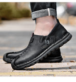 Men's Shoes Split Leather Casual Driving Moccasins Slip On Loafers Flat Mart Lion   