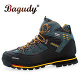 Men's Leather Boots Non-slip Breathable Leather Sneakers Outdoor Waterproof Snow Autumn Durable Hiking Work Shoes MartLion   
