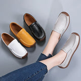 Genuine Leather Women's Casual Shoes Leisure Sneakers Luxury Slip-on Loafers Female Soft Moccasins MartLion   