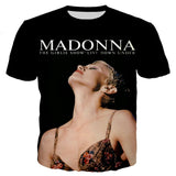 The Queen of Pop Madonna 3D Printed T-shirt Men's Women Casual Harajuku Style Hip Hop Streetwear Oversized Tops Mart Lion Orange M 