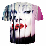 The Queen of Pop Madonna 3D Printed T-shirt Men's Women Casual Harajuku Style Hip Hop Streetwear Oversized Tops Mart Lion Ivory L 