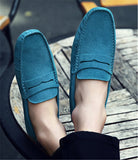 Men's Leather Loafers Casual Shoes Moccasins Slip On Flats Driving Mart Lion   